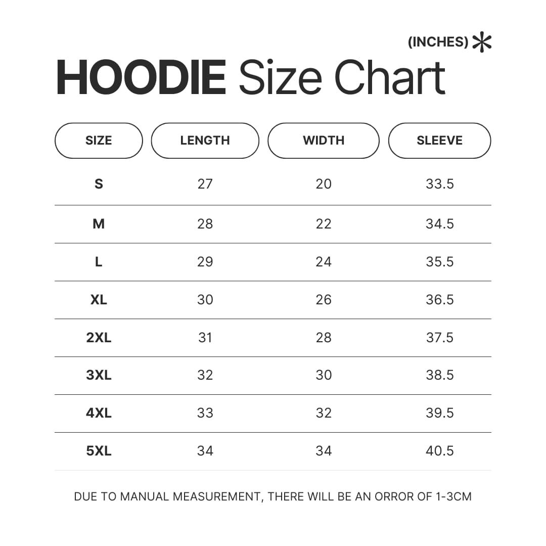 Hoodie Size Chart - Phineas and Ferb Shop