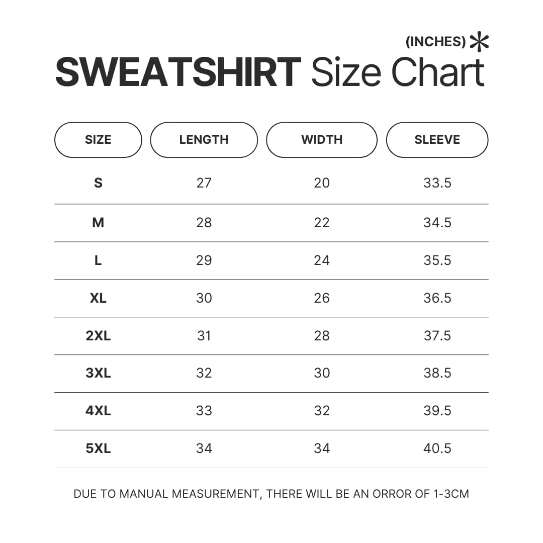 Sweatshirt Size Chart - Phineas and Ferb Shop