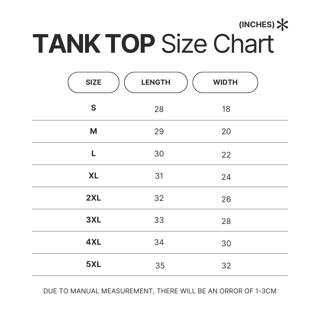 Tank Top Size Chart - Phineas and Ferb Shop