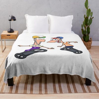Bands Skating Phineas And Ferb Boy Fan Throw Blanket
