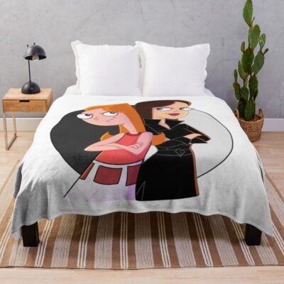 Busted Ferb And Phineas Throw Blanket
