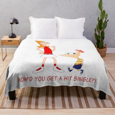 How D You Get A Hit Single Phineas And Candace Art Throw Blanket