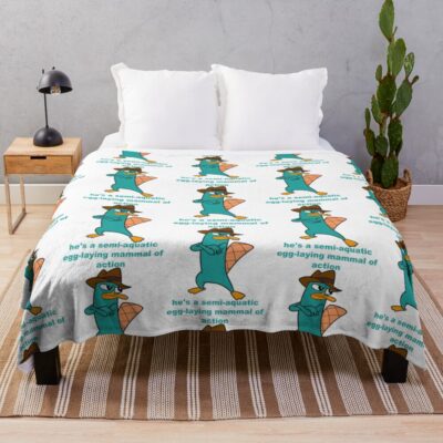 Phineas And Ferb Perry The Platypus Throw Blanket