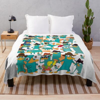 Perry The Platypus Phineas And Ferb Throw Blanket