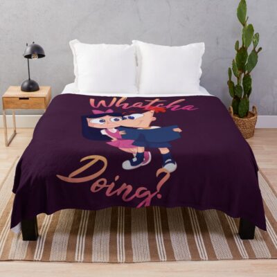 Whatcha Doin Phineas Throw Blanket