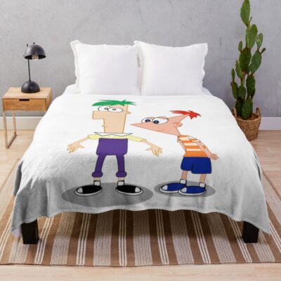 Ferb And Phineas Throw Blanket