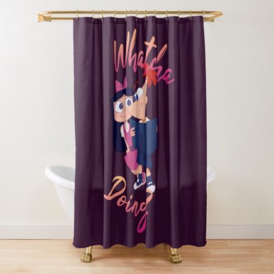 Whatcha Doin Phineas Shower Curtain