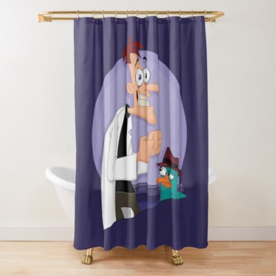Doof And Perry Shower Curtain