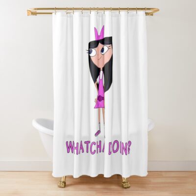 Phineas Animation Design Ferb Isabellas Whatcha Doin Shower Curtain