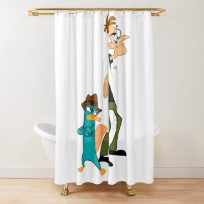 Doof And Perry I Got A Nemesis Shower Curtain