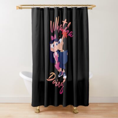 Music Kids Whatcha Doin Phineas Gift Movie Fans Shower Curtain