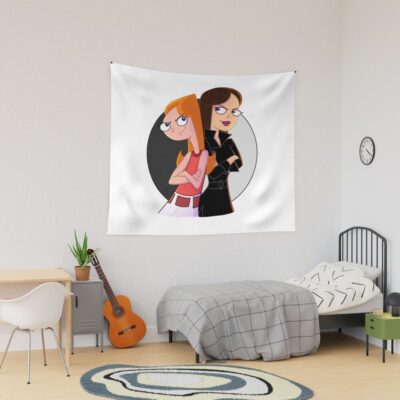 Busted Ferb And Phineas Tapestry