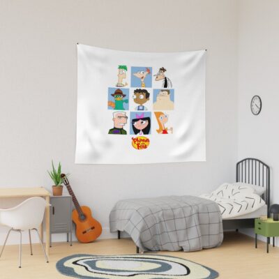 Love Phineas Idols Cartoon Ferb And Phineas Tapestry