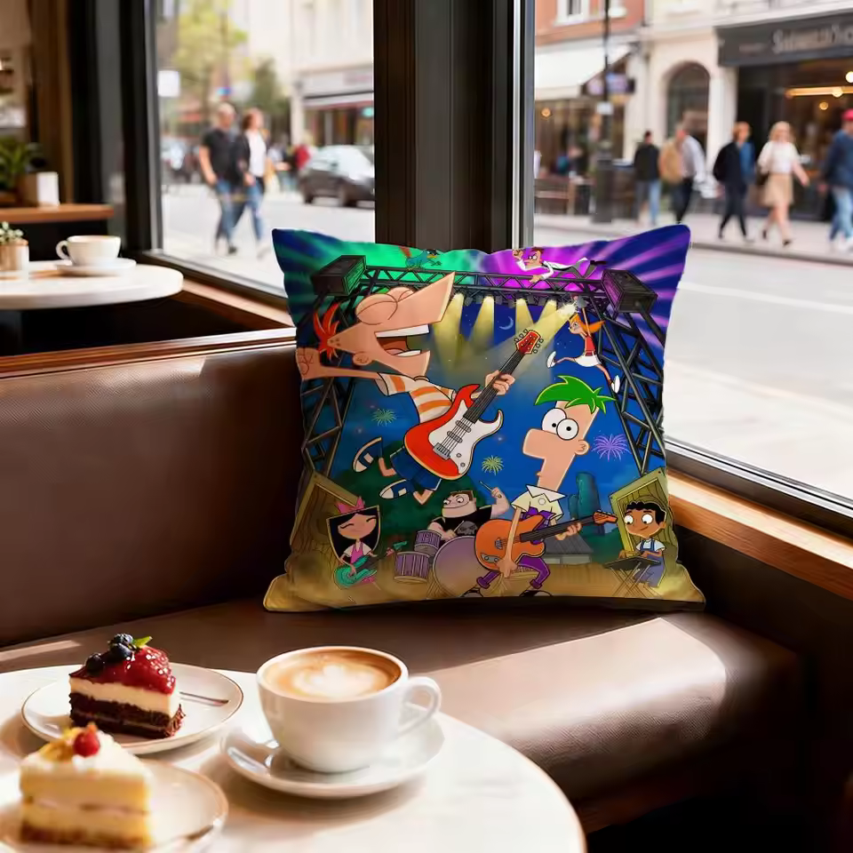Phineas And Ferb Legacy Tribute Throw Pillow