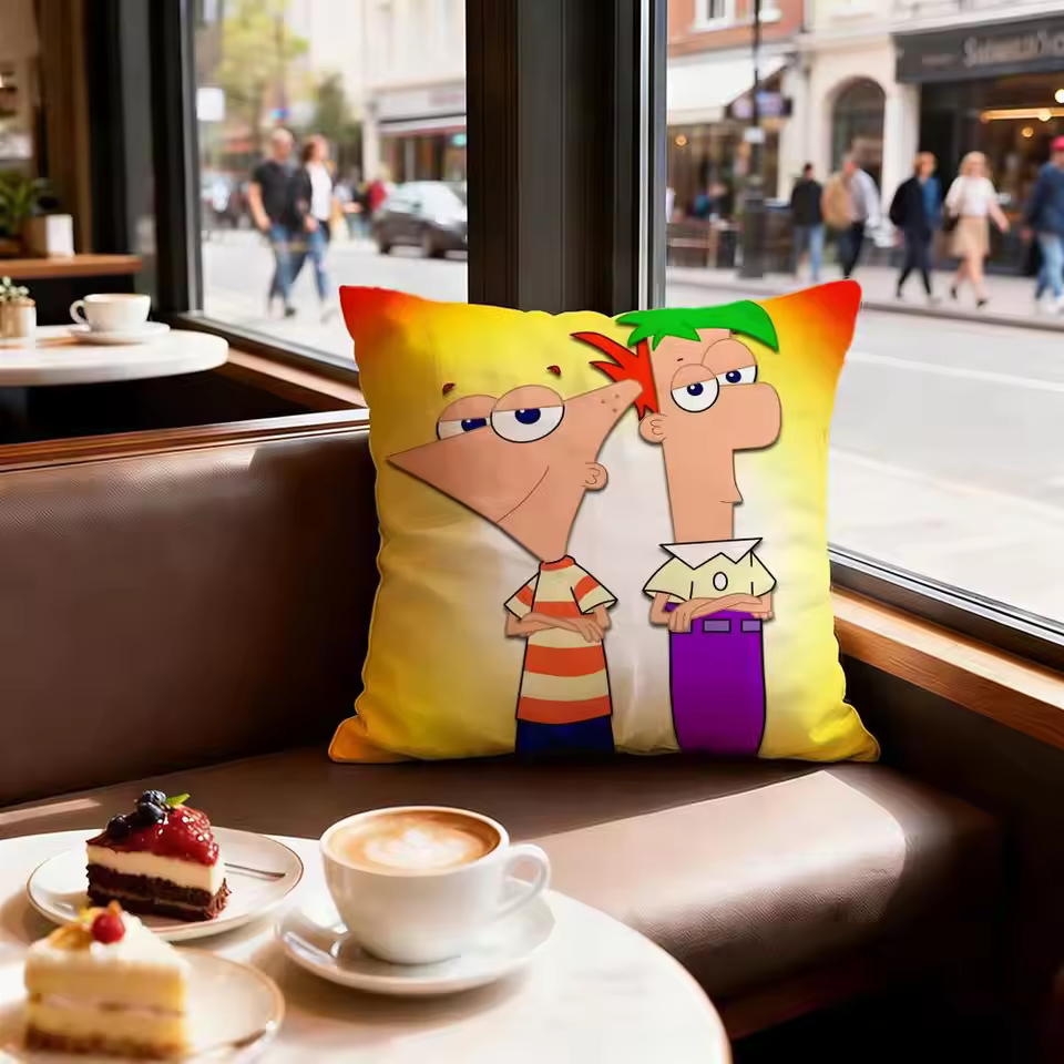 Phineas And Ferb Iconic Graphic Throw Pillow