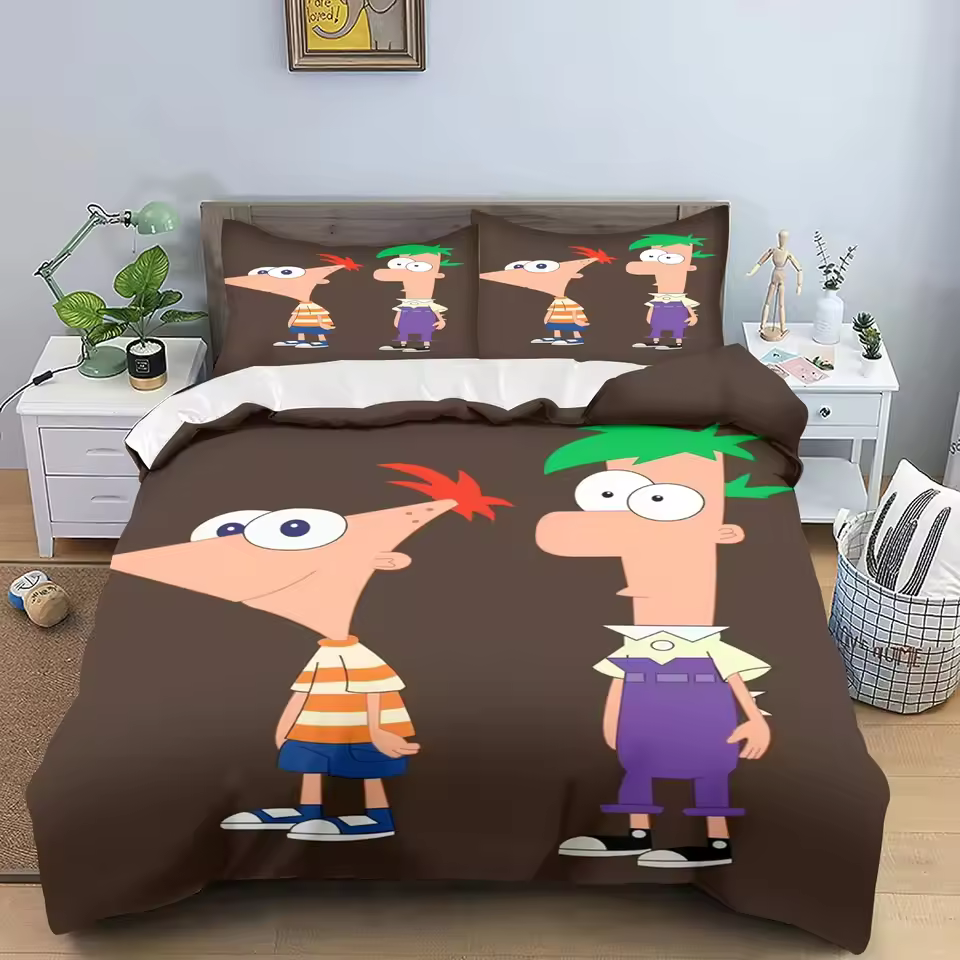 Phineas And Ferb Iconic Graphic Bedding Set
