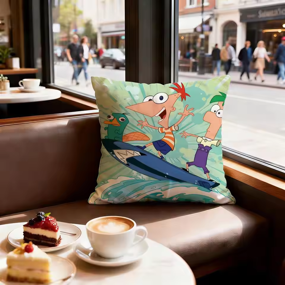 Phineas And Ferb Timeless Graphic Throw Pillow