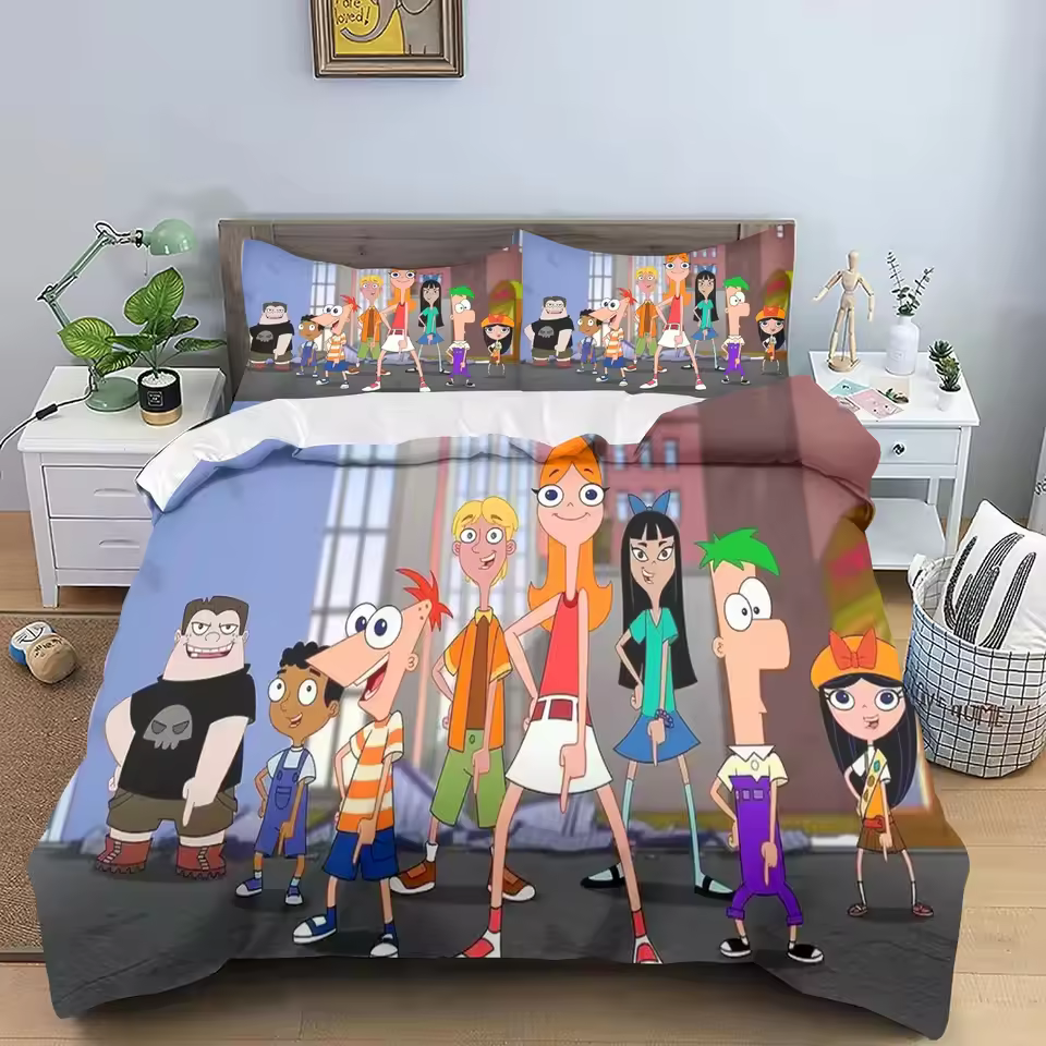 Phineas And Ferb Classic Artwork Bedding Set